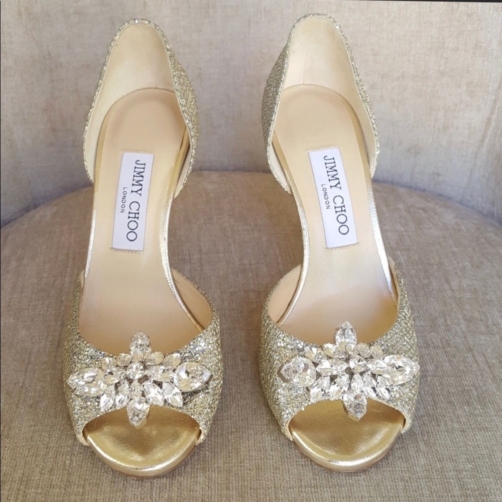 🖤 JIMMY CHOO Maria Jeweled d'Orsay Wedding Pumps